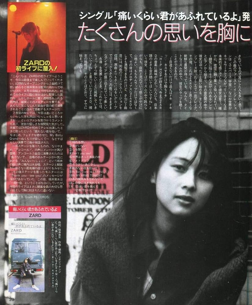 Amazon.co.jp: でーた 1999年ZARD 坂井泉水＊2ページ特集＆広告1